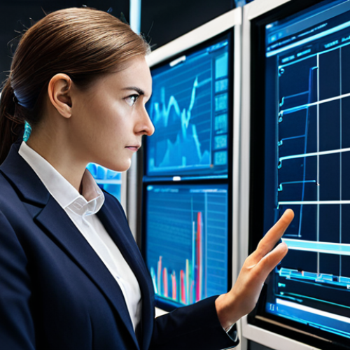 Home 14 A focused logistics professional, mid-shot, in a modern, well-lit control room. The individual is male or female, wearing a modest business suit, looking intently at multiple large screens displaying complex data visualizations, charts, and real-time logistics metrics. The overall atmosphere is strategic and analytical, with soft, futuristic lighting. The image emphasizes data-driven decision-making, perfect anatomy, correct proportions, natural pose, well-formed hands, proper finger count, natural body proportions, fully clothed, modest clothing, appropriate attire, professional dress, safe for work, appropriate content, professional, high quality, detailed, realistic.