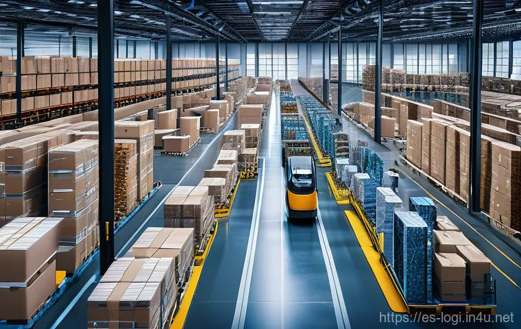 물류정보관리사와 글로벌 유통 관리 사례 - **Prompt 1: Digital Transformation in a Modern Logistics Hub**
    "A vibrant, high-tech logistics h...