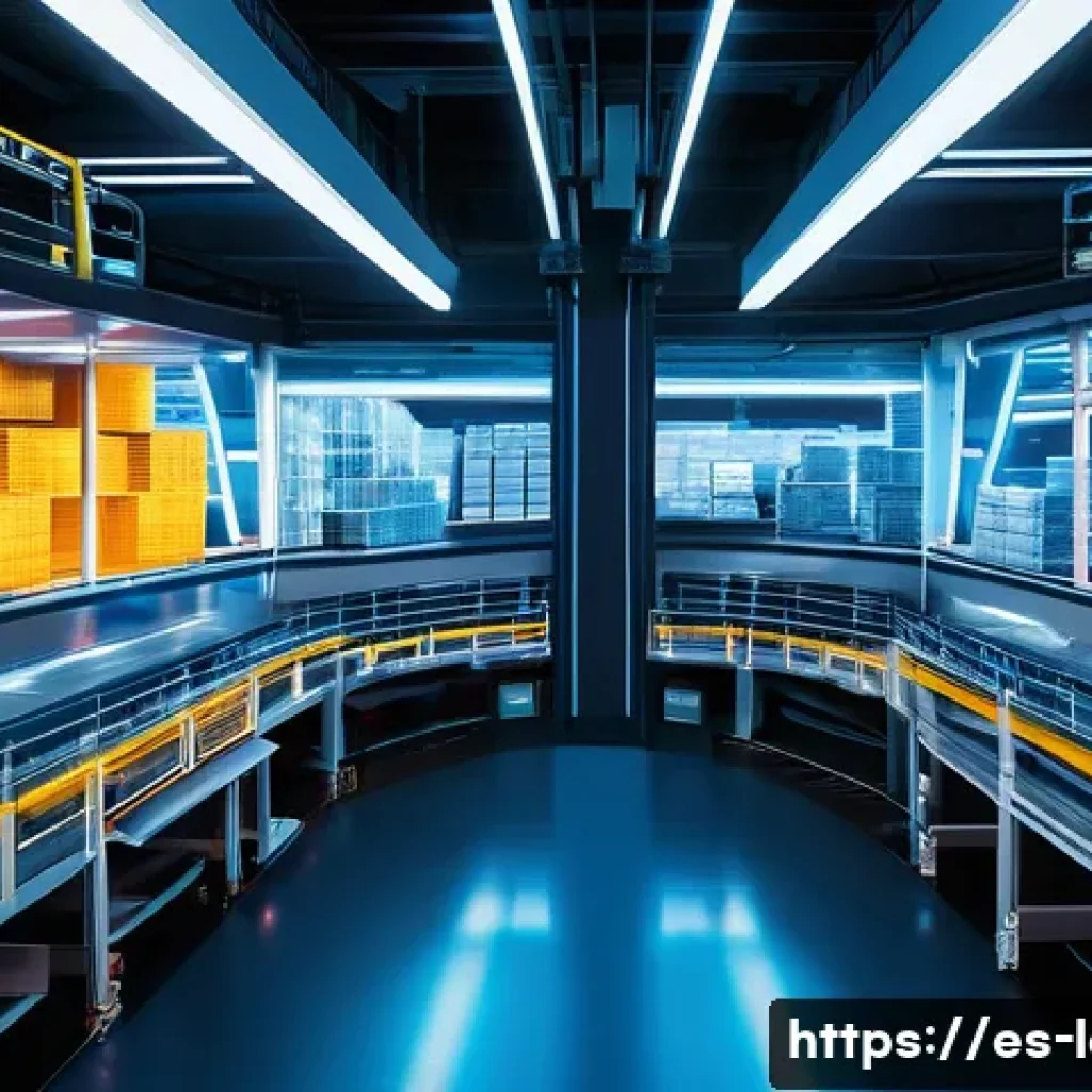 물류정보관리사로 일하며 필요한 전문 용어 정리 - **A futuristic, highly automated logistics hub at night.**
    Imagine a sprawling, multi-level ware...