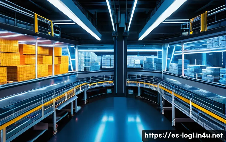 물류정보관리사로 일하며 필요한 전문 용어 정리 - **A futuristic, highly automated logistics hub at night.**
    Imagine a sprawling, multi-level ware...